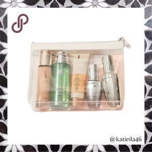 NEW!! Four (4) Toiletry Pouches - White & Clear